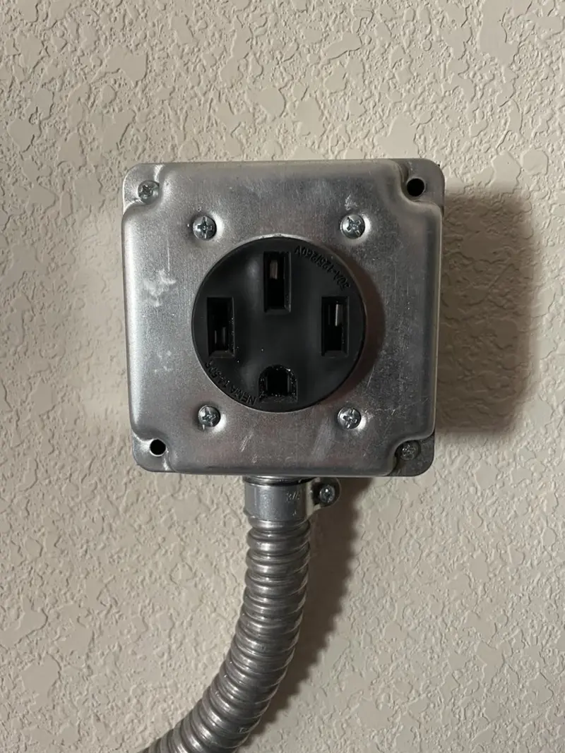 NEMA 14-50 outlet installed for Electrical Panel Upgrade in Carrollton